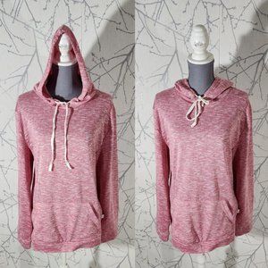 Onia Heathered Pink Pullover Lightweight Hoodie